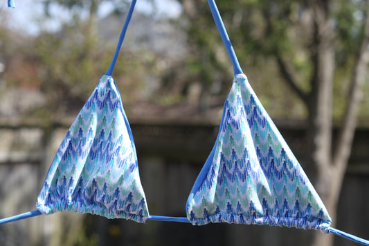 Blue Zigzag OG Bikini Top 2.0